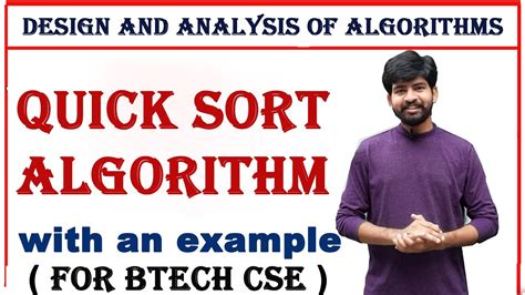 quick sort algorithm with example in daa