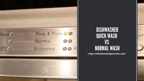 Quick Wash Vs Normal Dishwasher