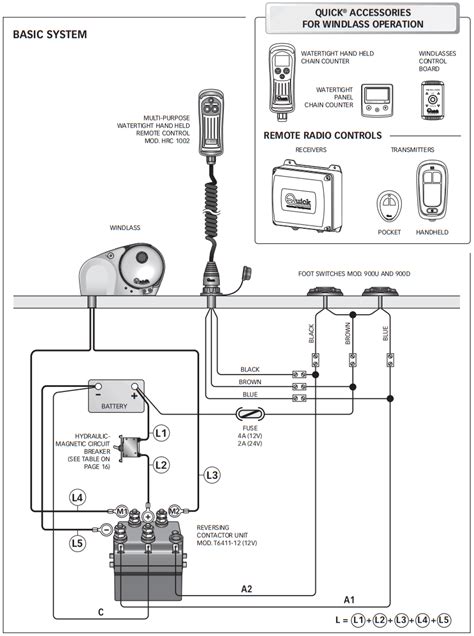 Quick Windlass Remote Wiring