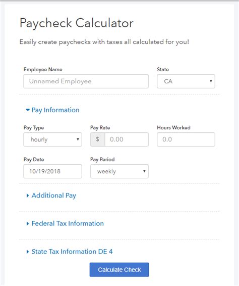 quickbooks free payroll calculator