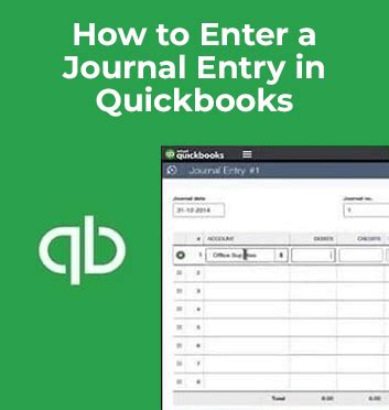 Quickbooks Manual Journal Entry