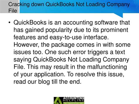 Quickbooks Not Loading
