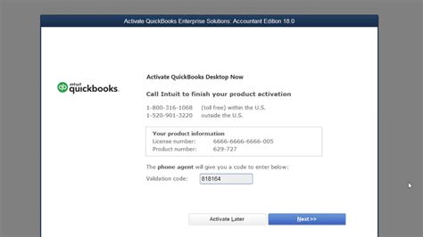 quickbooks validation code