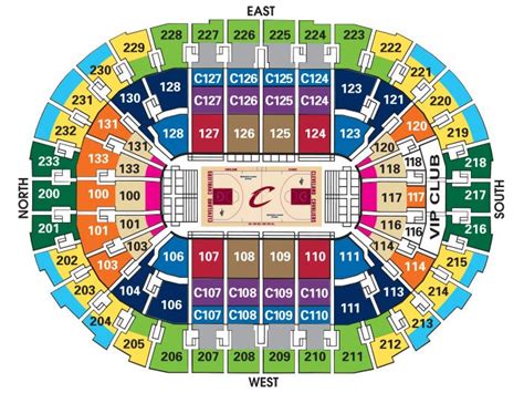 quicken loans arena seating chart by section