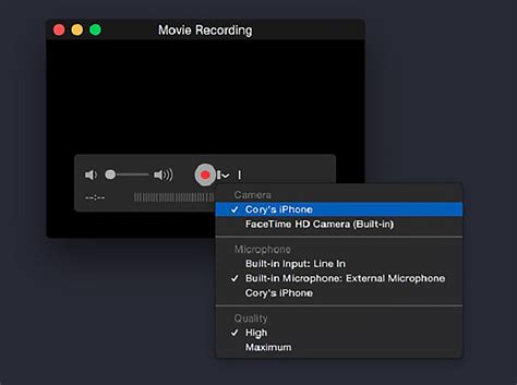 Quicktime Record Camera And Screen