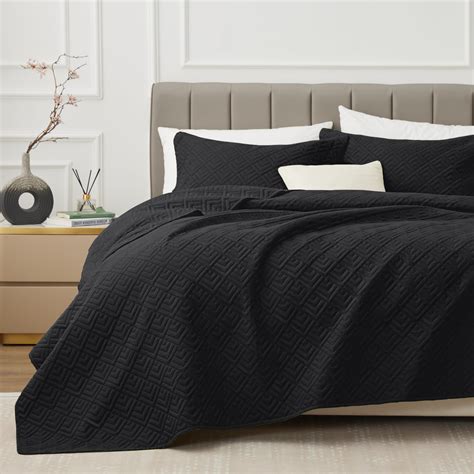 Quilt Bedspread Black