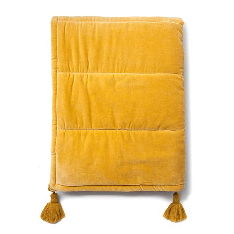 Quilted Bed Throw Mustard