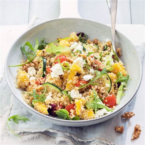 quinoa salade met gegrilde groenten en feta