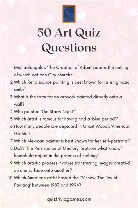 Quiz Questions And Answers On Art