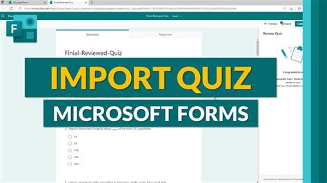 Quiz Vs Form In Microsoft Forms