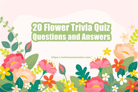 Quizzes On Flowers