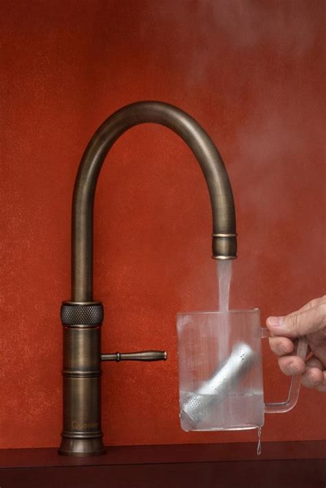 quooker tap patinated brass