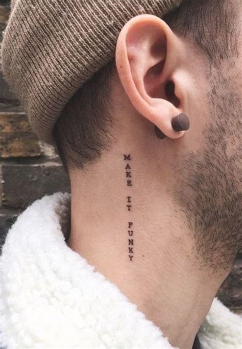 Quote Tattoos Behind Ear