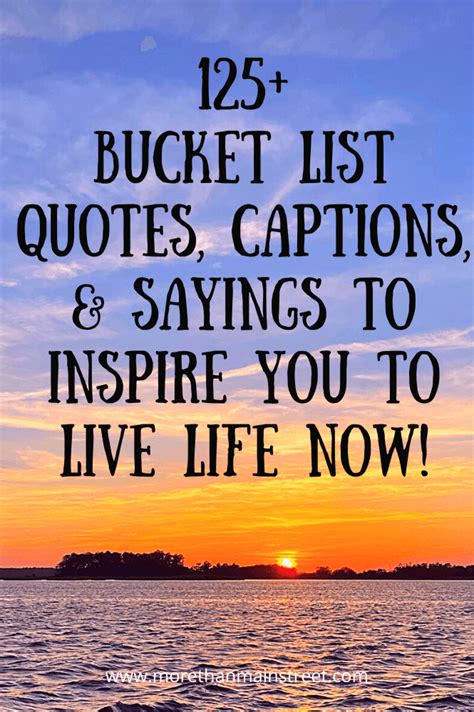 Quotes About A Bucket List