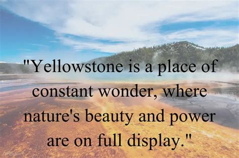 Quotes About Yellowstone Park