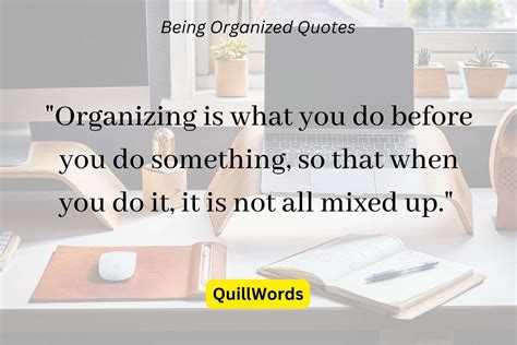 Quotes on Being Organized