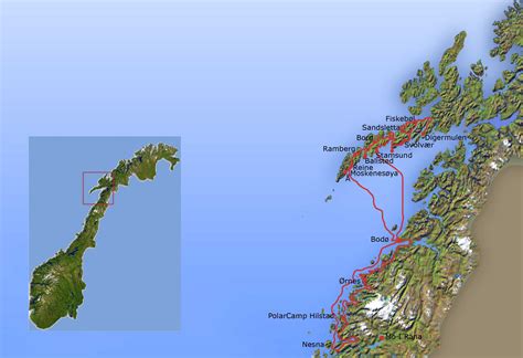 Regionen Norwegen Karte