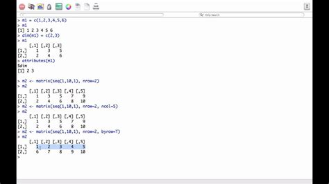 r matrix example