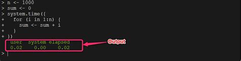 R System.time User System Elapsed