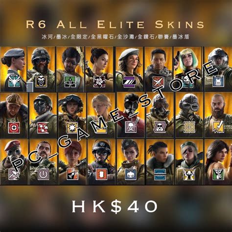 r6 all elite skins