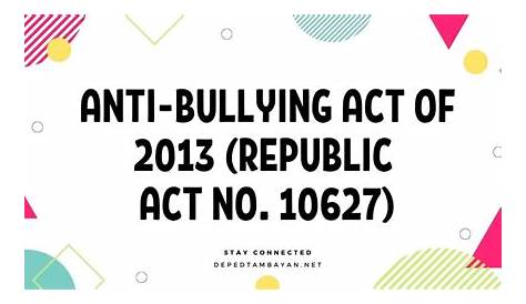 RA 10627: The Anti-Bullying Act | eLegal Philippines