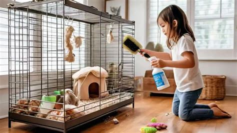 Rabbit Cage Cleaning
