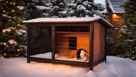 Rabbit Cage In Winter