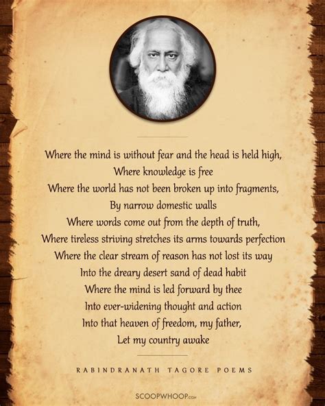 rabindranath tagore famous poems