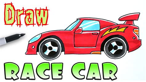 race car drawing easy