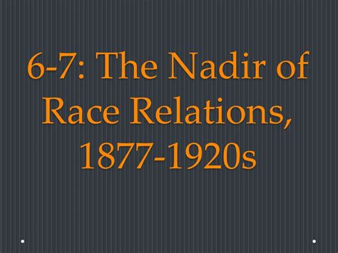 race relations 6