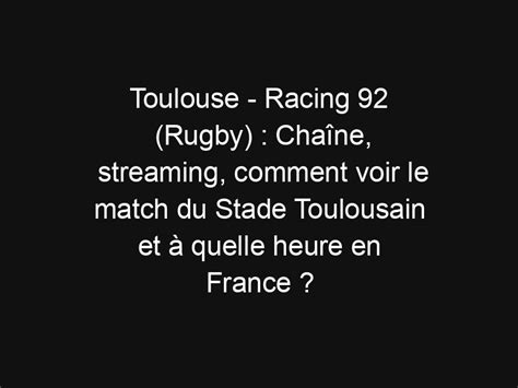 racing 92 toulouse streaming