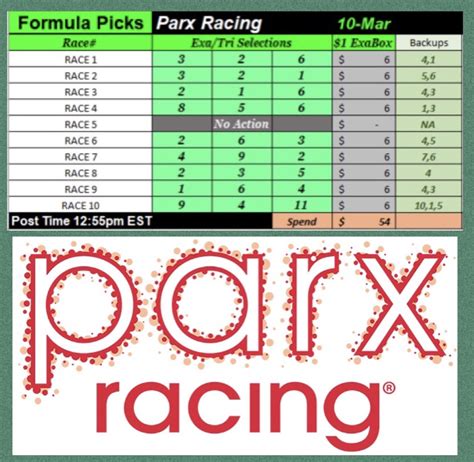 racing dudes parx picks