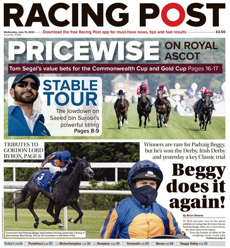 racing post racecards today's results