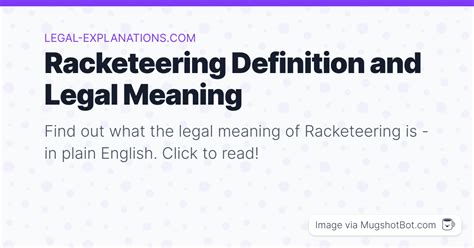 racketeer definition and etymology