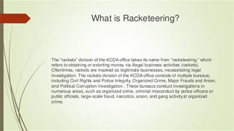 racketeering activity examples