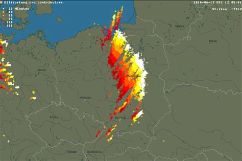 radar burz blitzortung polska