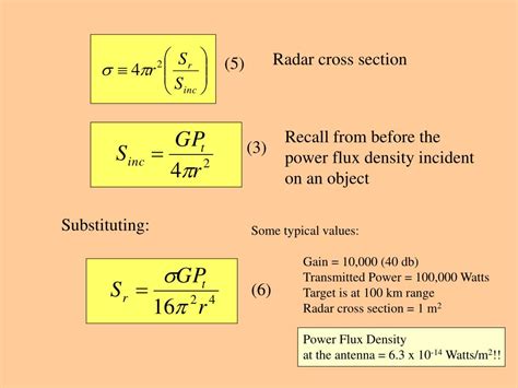 Radar Cross Section Equation