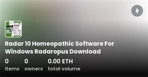 radar homeopathic software for windows 10