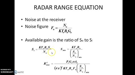 radar range equation examples