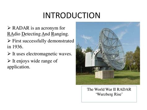 radar system project ppt