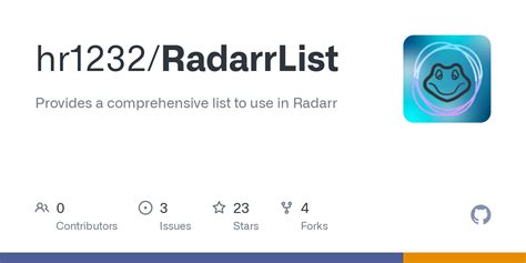 radarr lists 2023
