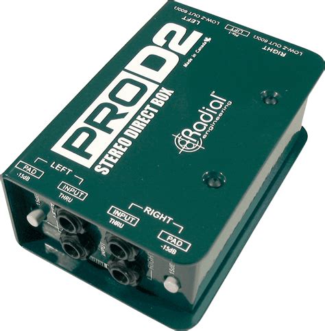 radial pro d2 stereo direct box
