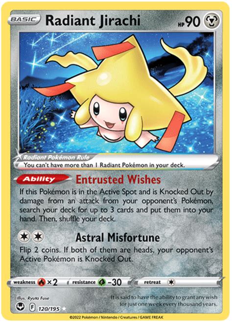 radiant jirachi pokemon card