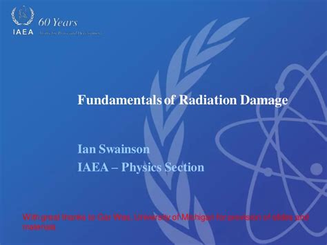 Radiation Damage Ppt