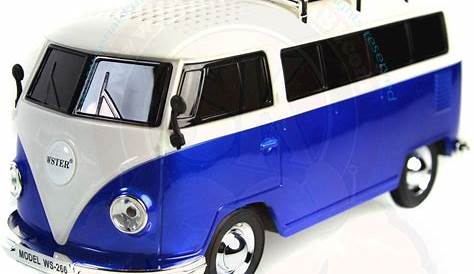 Music speaker Split VW Bus blue with TF/USB/FM radio/MP3