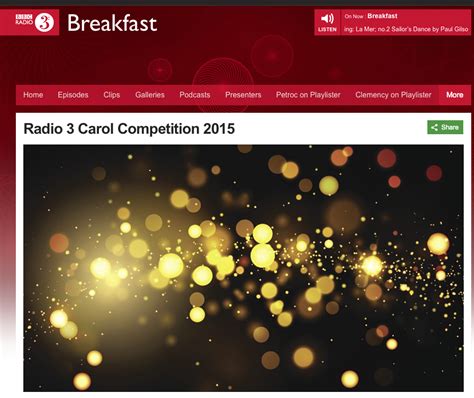 radio 3 carol competition