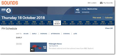 radio 4 schedule