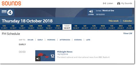 radio 4 schedules bbc