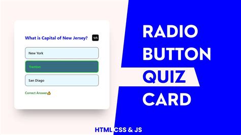 Radio Button Quiz Javascript