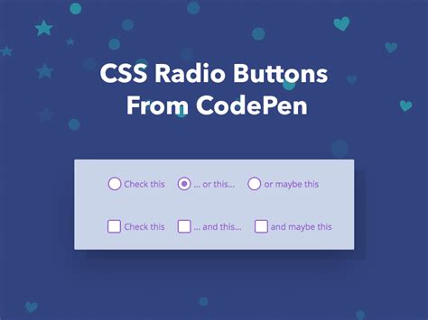 Radio Buttons Example Codepen